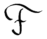 Caligraphic capital F